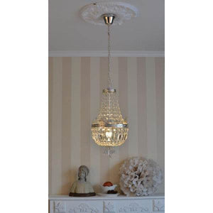 ANTIK DECKENLAMPE LÜSTER SHABBY CHIC KRISTALLLEUCHTE KRONLEUCHTER