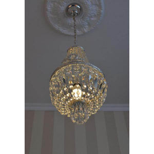ANTIK DECKENLAMPE LÜSTER SHABBY CHIC KRISTALLLEUCHTE KRONLEUCHTER