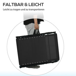 Klappbare Sonnenliege 4-stufig verstellbar Schwarz