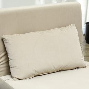 Klappsessel mit Bettfunktion verstellbar in Samtoptik beige