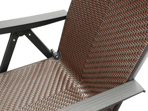 Klappsessel ANTIBES Hochlehner, Metall + Polyrattan braun, klappbar