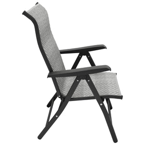 Klappsessel ANTIBES Hochlehner, Metall + Polyrattan grau, klappbar, 2 Stück