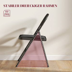 Klappstühle 4er Set für Büro und Wartezimmer Metall schwarz
