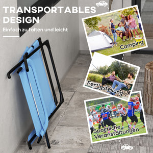 Sedia pieghevole 120kg con schienale regolabile Mesh Blue