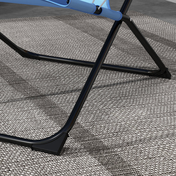 Sedia pieghevole 120kg con schienale regolabile Mesh Blue