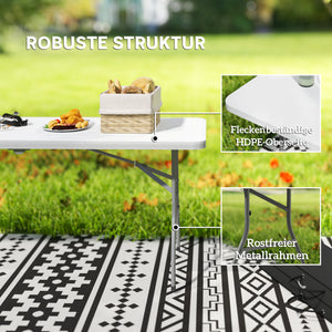 Klapptisch Campingtisch Picknicktisch faltbar weiss