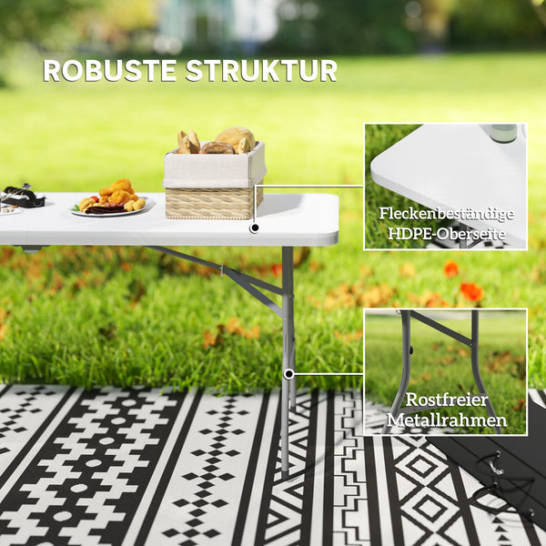 Klapptisch Campingtisch Picknicktisch faltbar weiss