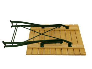 Gartentisch Klapptisch BAD TÖLZ 70x70cm, Flachstahl grün + Robinie