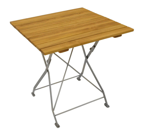Klapptisch BAD TÖLZ 70x70cm, Flachstahl verzinkt + Robinie
