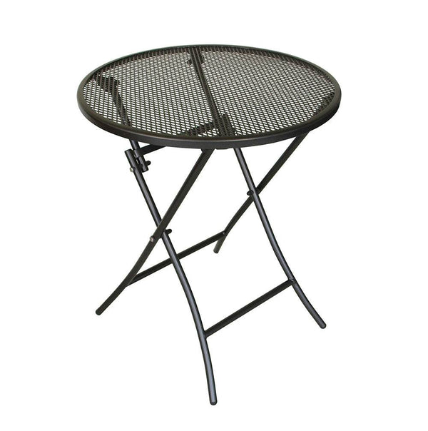 Gartentisch Klapptisch Bistro MOCCA 60cm rund Streckmetall eisengrau