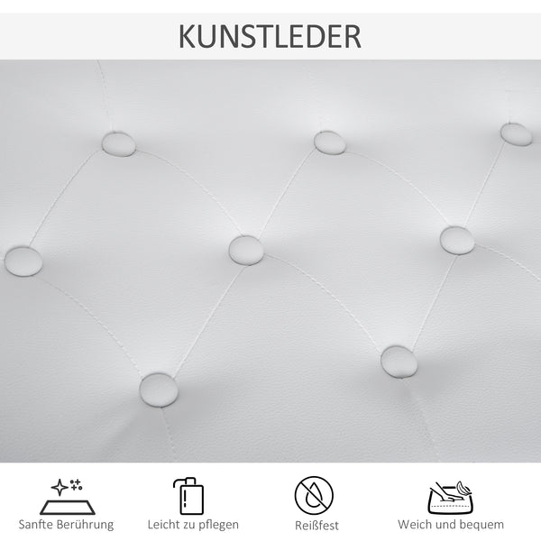 Klavierbank mit Stauraum gepolstert für Piano und Keyboard weiss
