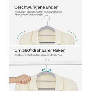 Kleiderbügel Set 30 Stück mit Anti-Rutsch