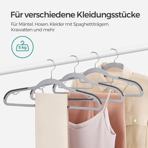 Kleiderbügel Set 30 Stück mit Anti-Rutsch
