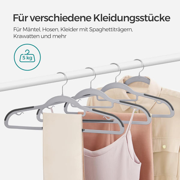 Kleiderbügel Set 30 Stück mit Anti-Rutsch