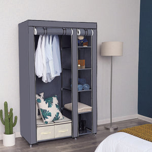 Kleiderschrank Faltschrank faltbar 110cm Grau