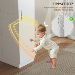 Kleiderschrank mit Regal Kleiderstange und Soft-Close-Tür weiss