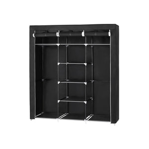 Kleiderschrank Stoffschrank Schwarz