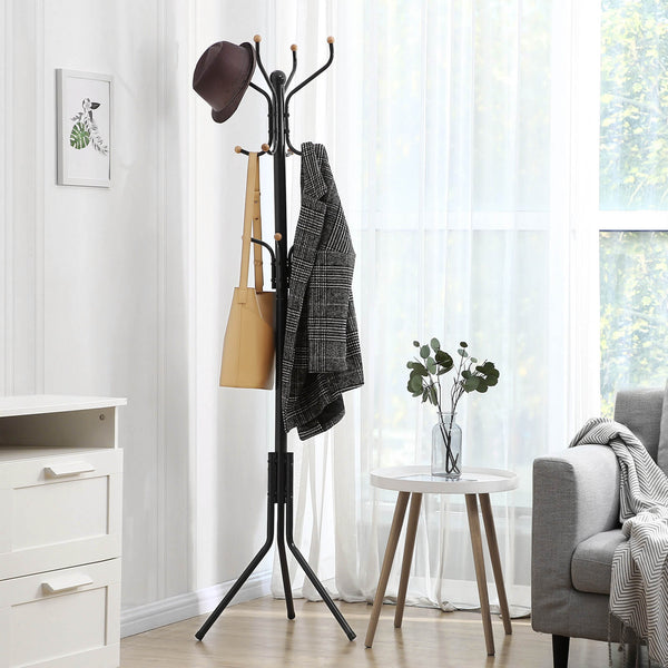 Kleiderständer Garderobenständer Höhenverstellbar 182cm Metall Schwarz