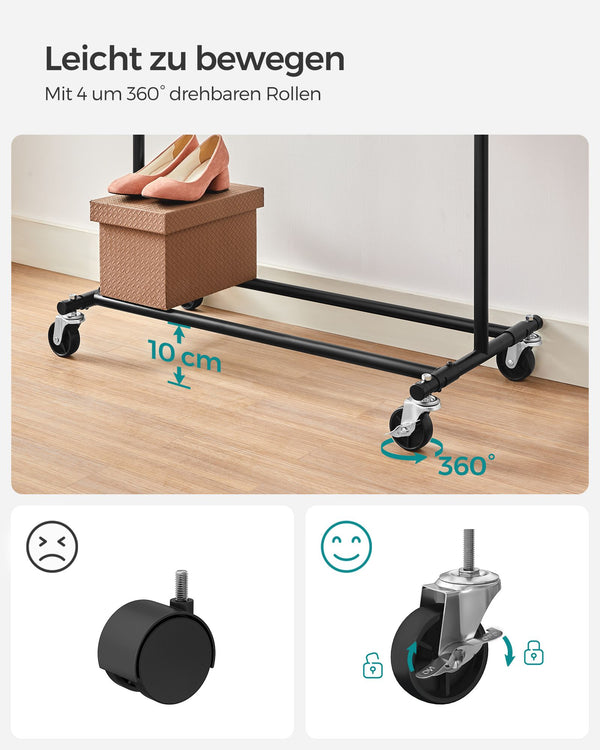Kleiderständer Heavy 90kg belastbar schwarz