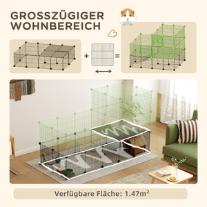 Kleintier Gehege Indoor Auslauf mit Rampe für Zwergkaninchen