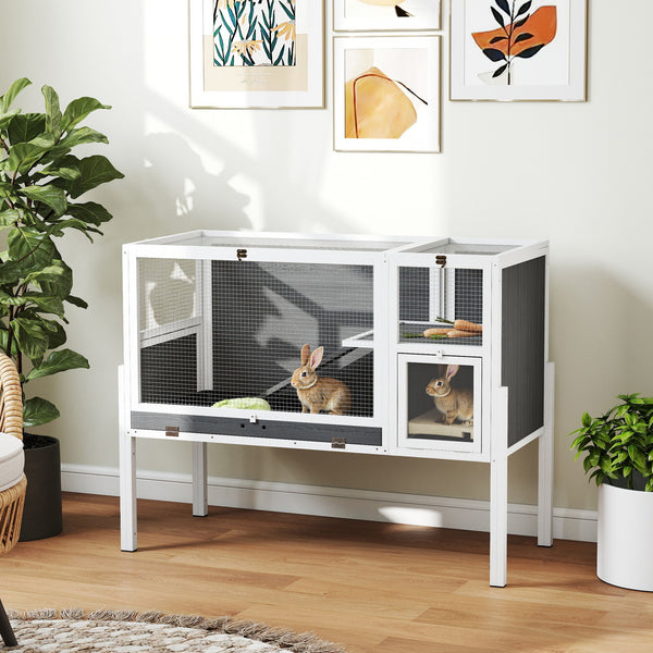 Kleintierstall erhöht für Hamster Kaninchen Meerschweinchen Holz