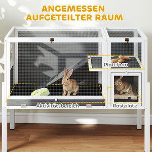 Kleintierstall erhöht für Hamster Kaninchen Meerschweinchen Holz