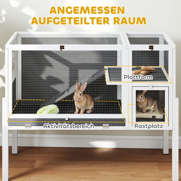 Kleintierstall erhöht für Hamster Kaninchen Meerschweinchen Holz