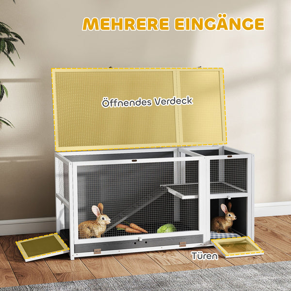 Kleintierstall erhöht für Hamster Kaninchen Meerschweinchen Holz