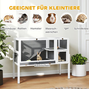 Kleintierstall erhöht für Hamster Kaninchen Meerschweinchen Holz