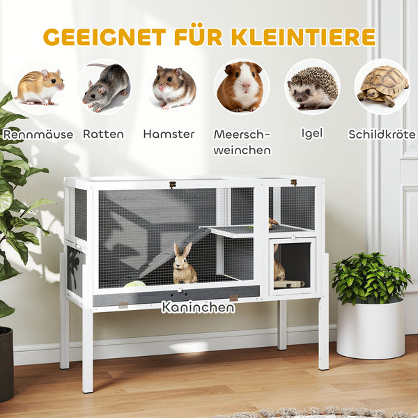 Kleintierstall erhöht für Hamster Kaninchen Meerschweinchen Holz