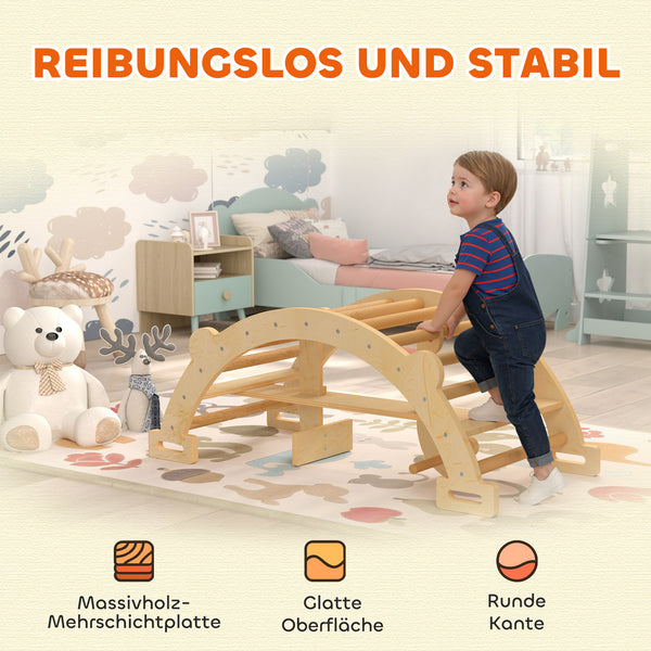 Kletterbogen Montessori Klettergerüst Indoor für Kinder aus Holz