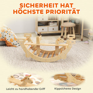 Kletterbogen Montessori Klettergerüst Indoor für Kinder aus Holz