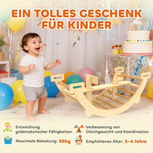 Kletterbogen Montessori Klettergerüst Indoor für Kinder aus Holz