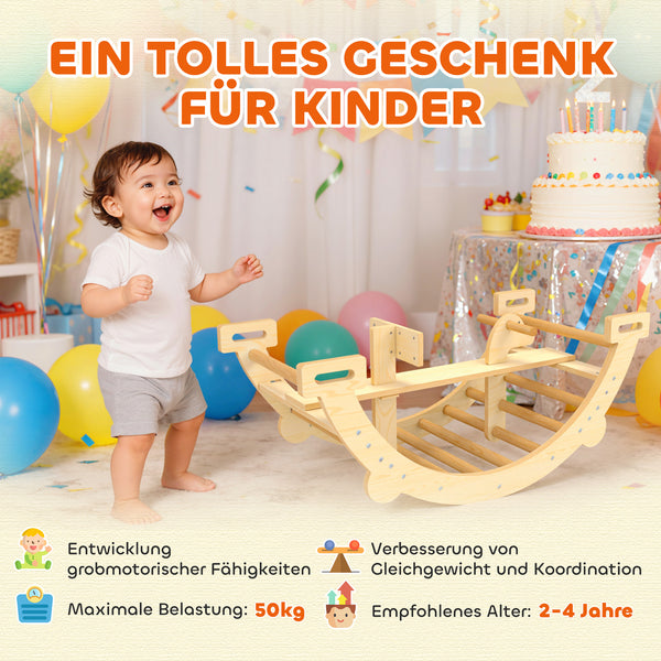 Kletterbogen Montessori Klettergerüst Indoor für Kinder aus Holz