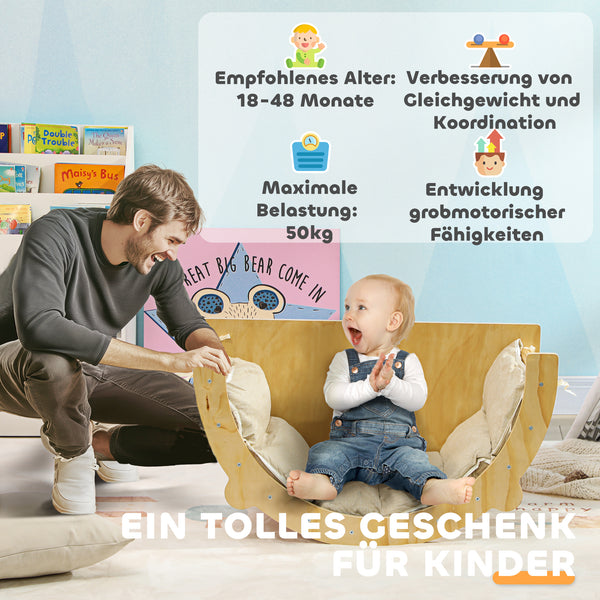 Kletterbogen Wippe Schaukel für Kleinkinder mit Polster