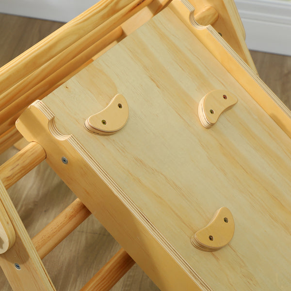 Kletterdreieck Indoor Spielgerät mit Rampe für Kinder aus Holz