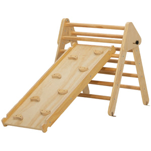 Kletterdreieck Indoor Spielgerät mit Rampe für Kinder aus Holz