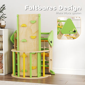 Kletterdreieck Kletterbogen Montessori mit Rutsche aus Holz
