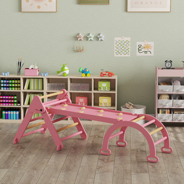 Klettergerüst Indoor klappbar mit Rutsche und Kletterdreieck
