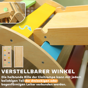 Klettergerüst Indoor für Kinder mit Rutsche und Kletterdreieck