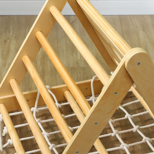 Klettergerüst Indoor für Kinder mit Rutsche und Kletterdreieck