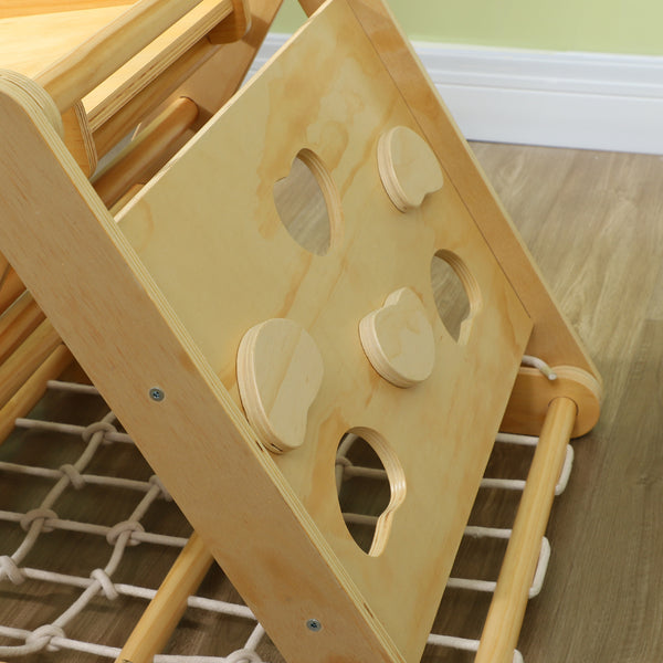 Klettergerüst Indoor für Kinder mit Rutsche und Kletterdreieck