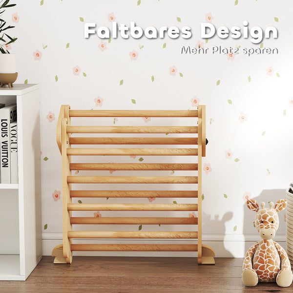 Klettergerüst klappbar mit Rutsche und Kletterwand für Kinder aus Holz