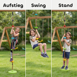 Kletterseil Schaukel mit Plattform für Kinder Outdoor 3-8 Jahre