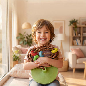 Kletterseil Schaukel mit Plattform für Kinder Outdoor 3-8 Jahre