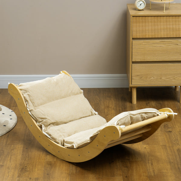 Kinder Kletterset Indoor mit Rutsche und Schaukelwippe aus Holz