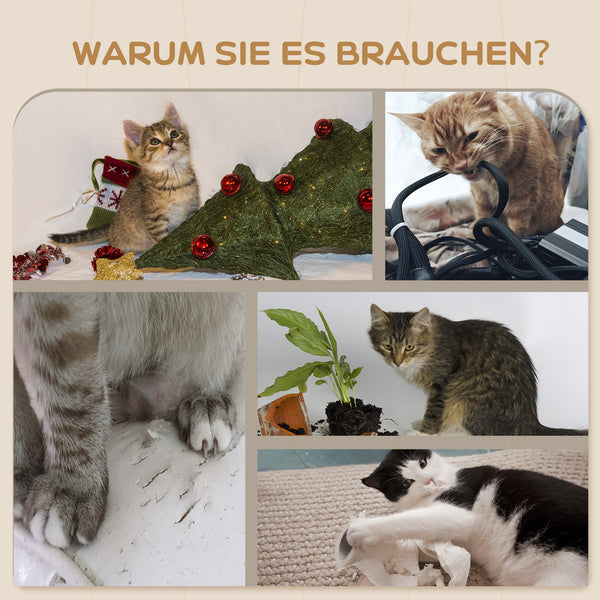 Kletterwand 4-teilig Hängematte Katzen bis 5kg Grau