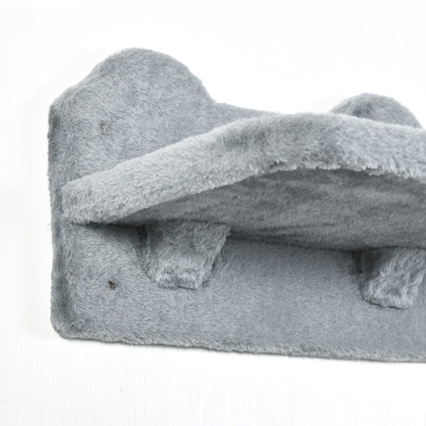 Kletterwand 4-teilig Hängematte Katzen bis 5kg Grau