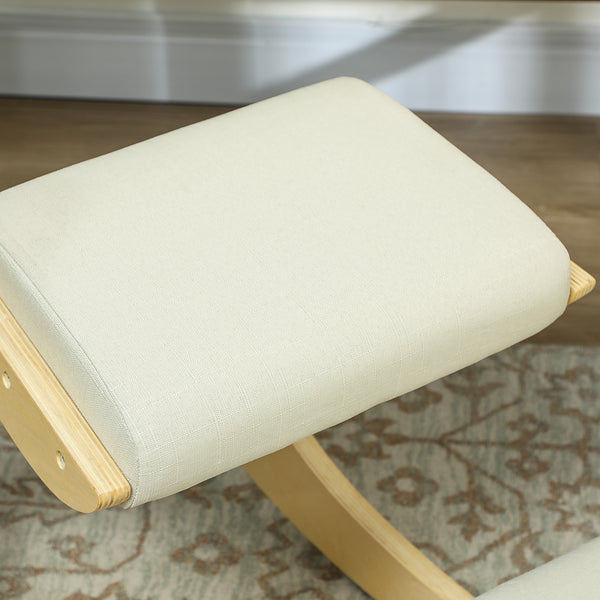 Kniehocker Kniestuhl ergonomisch schaukelnd für Homeoffice creme