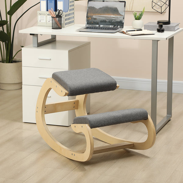 Kniehocker ergonomisch schaukelnd für Homeoffice grau